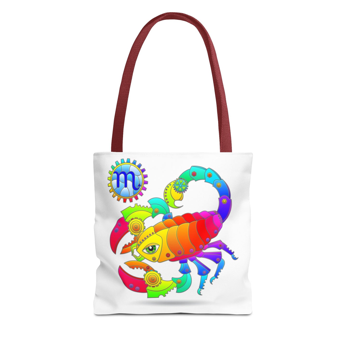 Scorpio Rainbow Steampunk, White Tote Bag