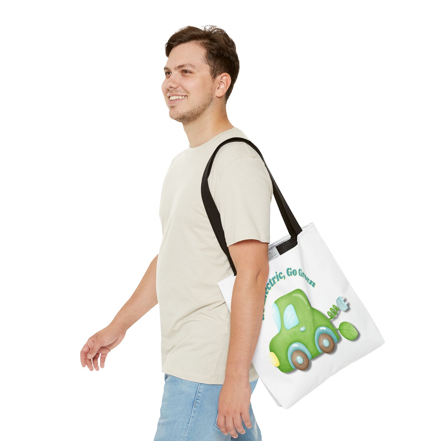 Go Electric, Go Green Tote Bag, 3 Sizes