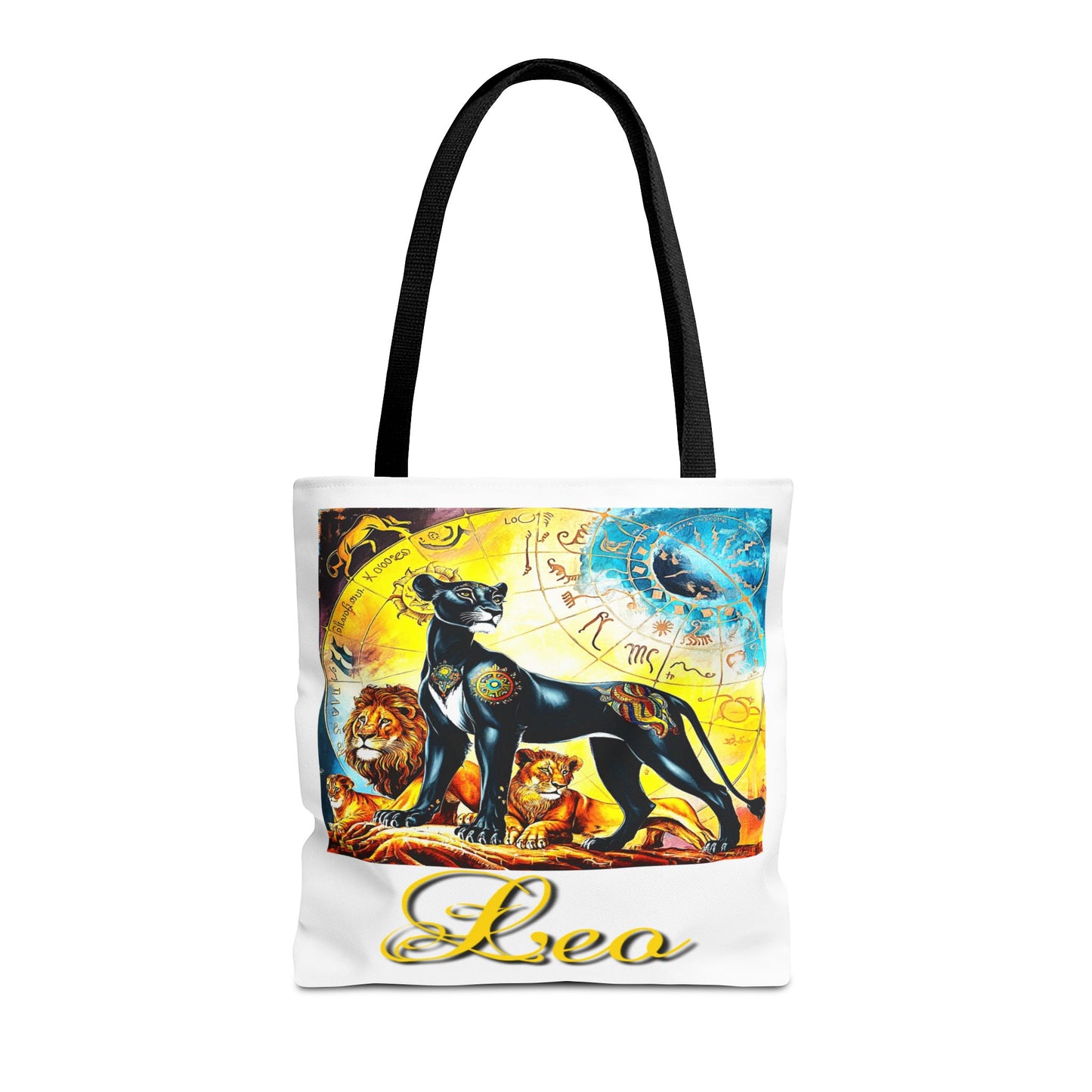 Leo White Tote Bag, 3 Sizes