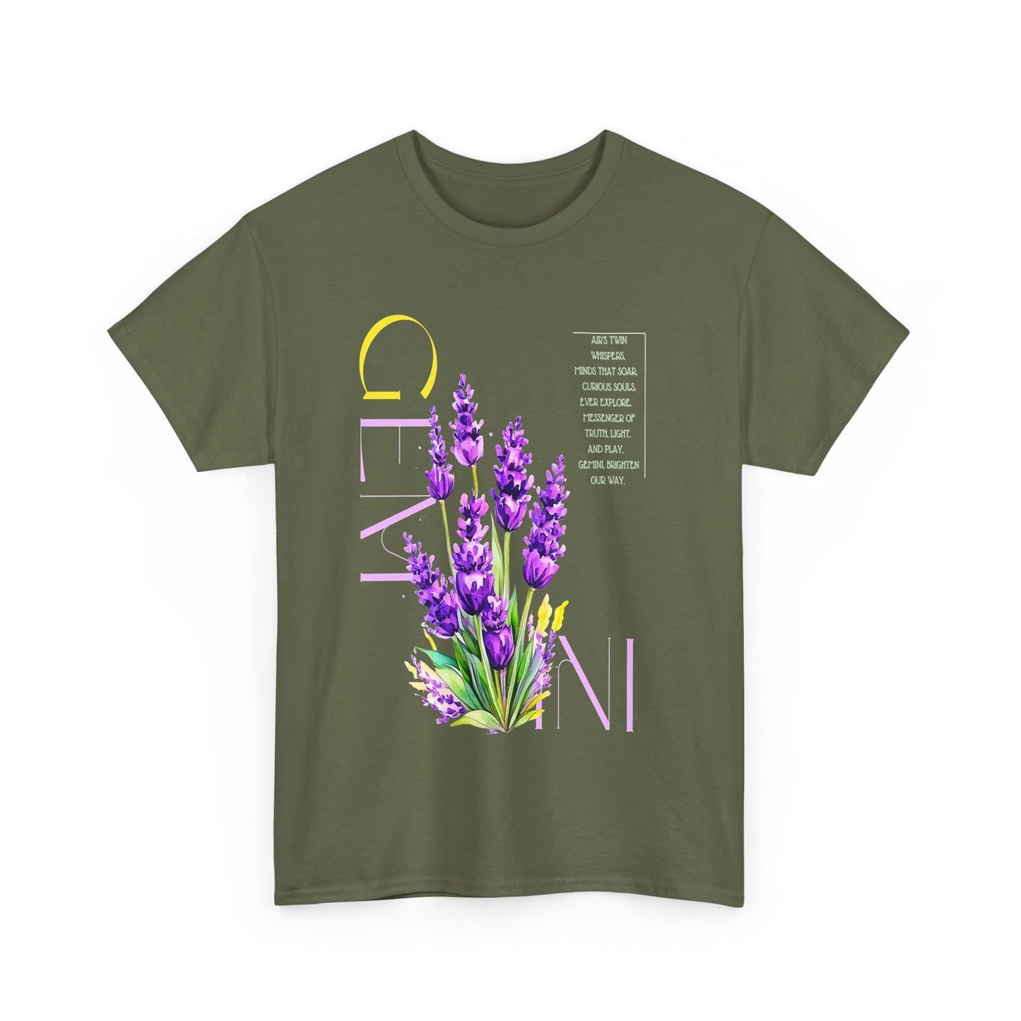 Gemini Lavender, Unisex Heavy Cotton Tee