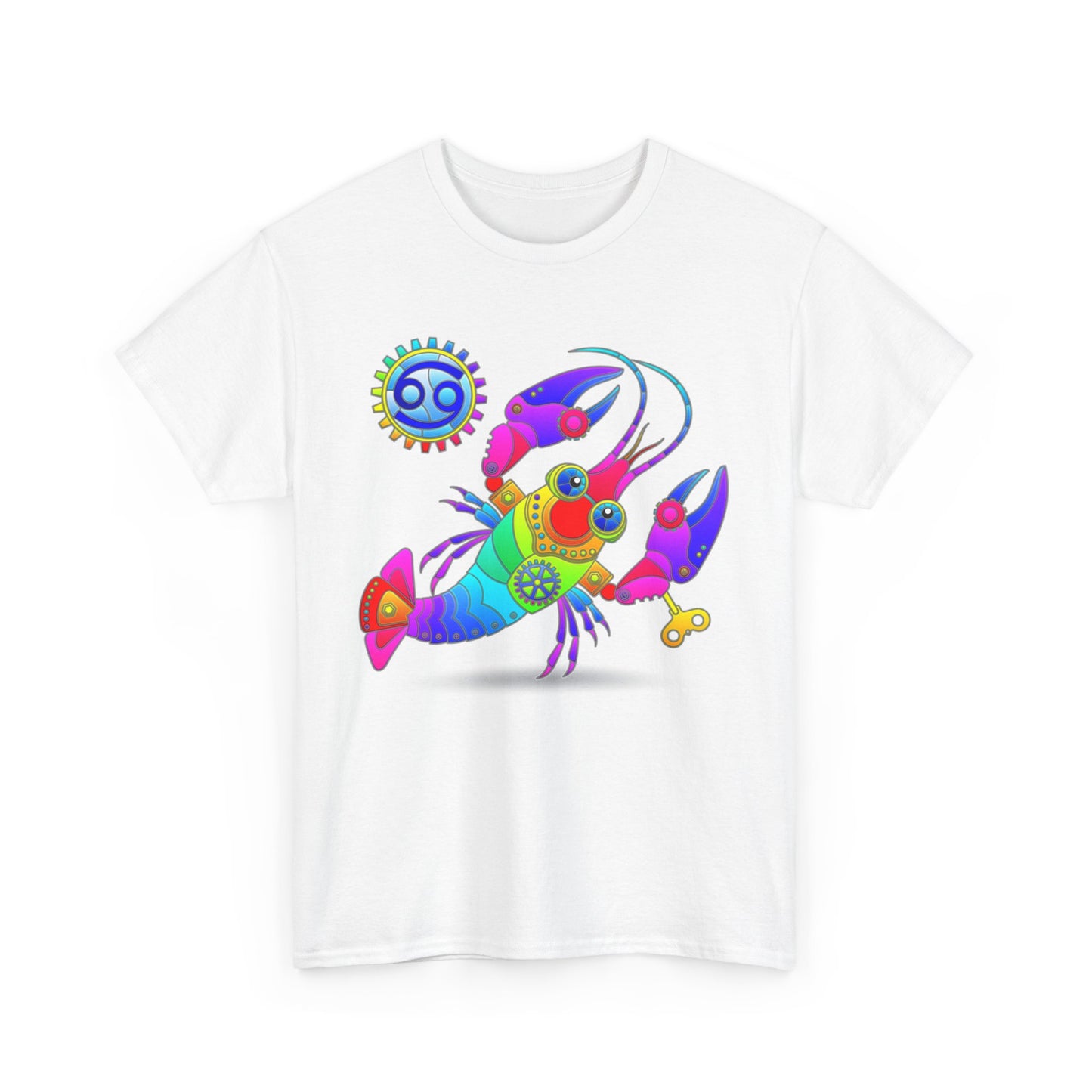 Cancer Rainbow Steampunk, Unisex Heavy Cotton Tee