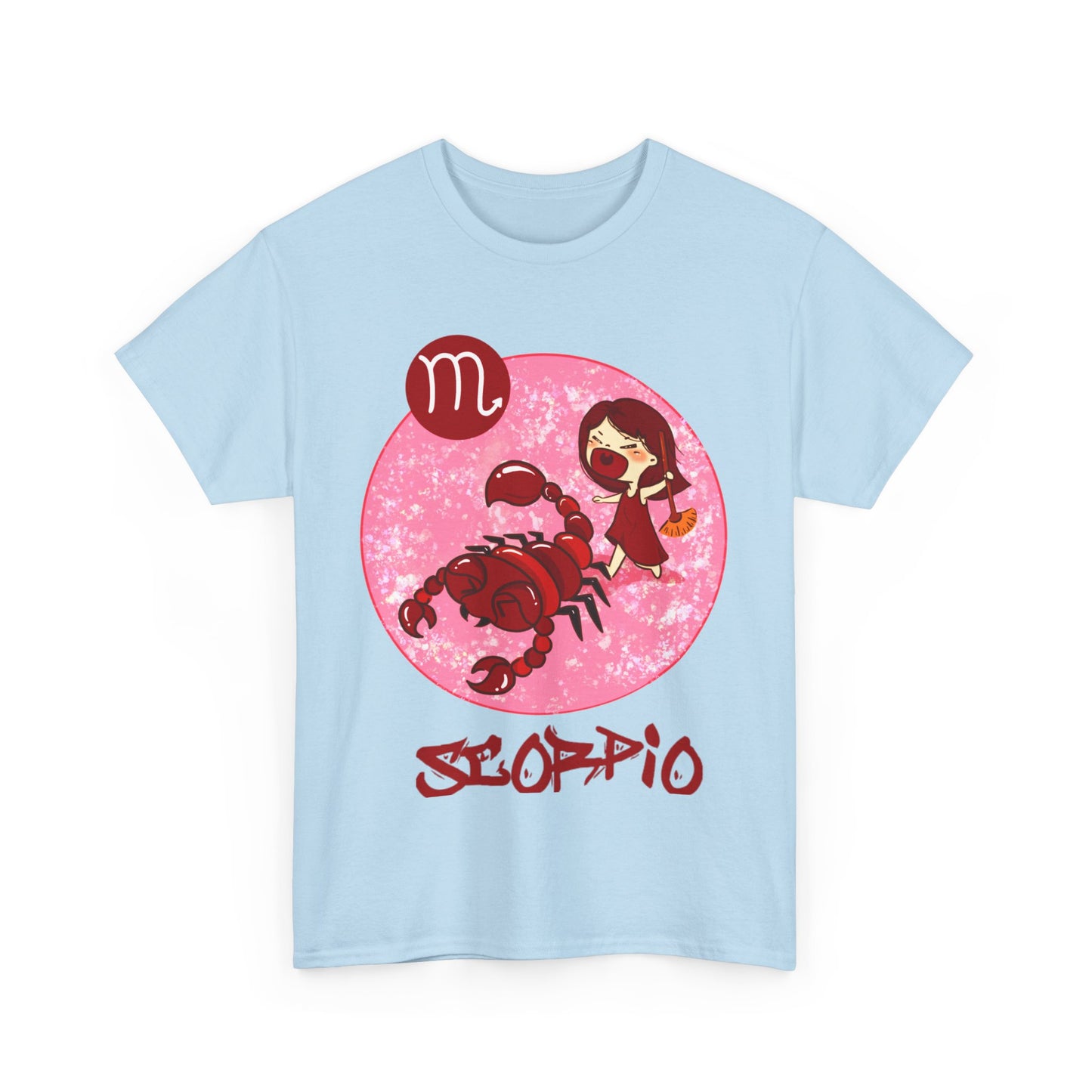 Scorpio Chibi Girl & Scorpion, Unisex Heavy Cotton Tee