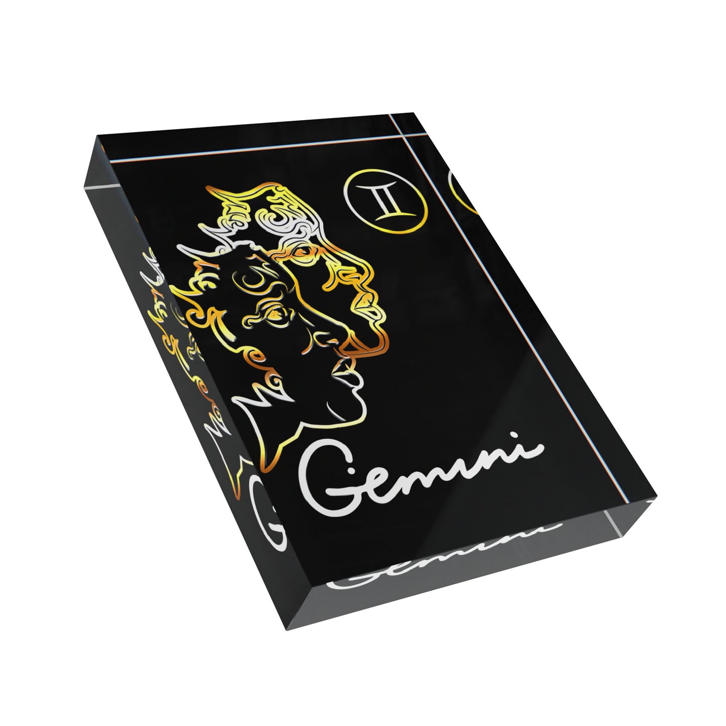 Gemini Twins Photo Block, Black