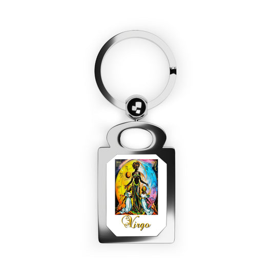 Virgo, Rectangle Photo Keyring