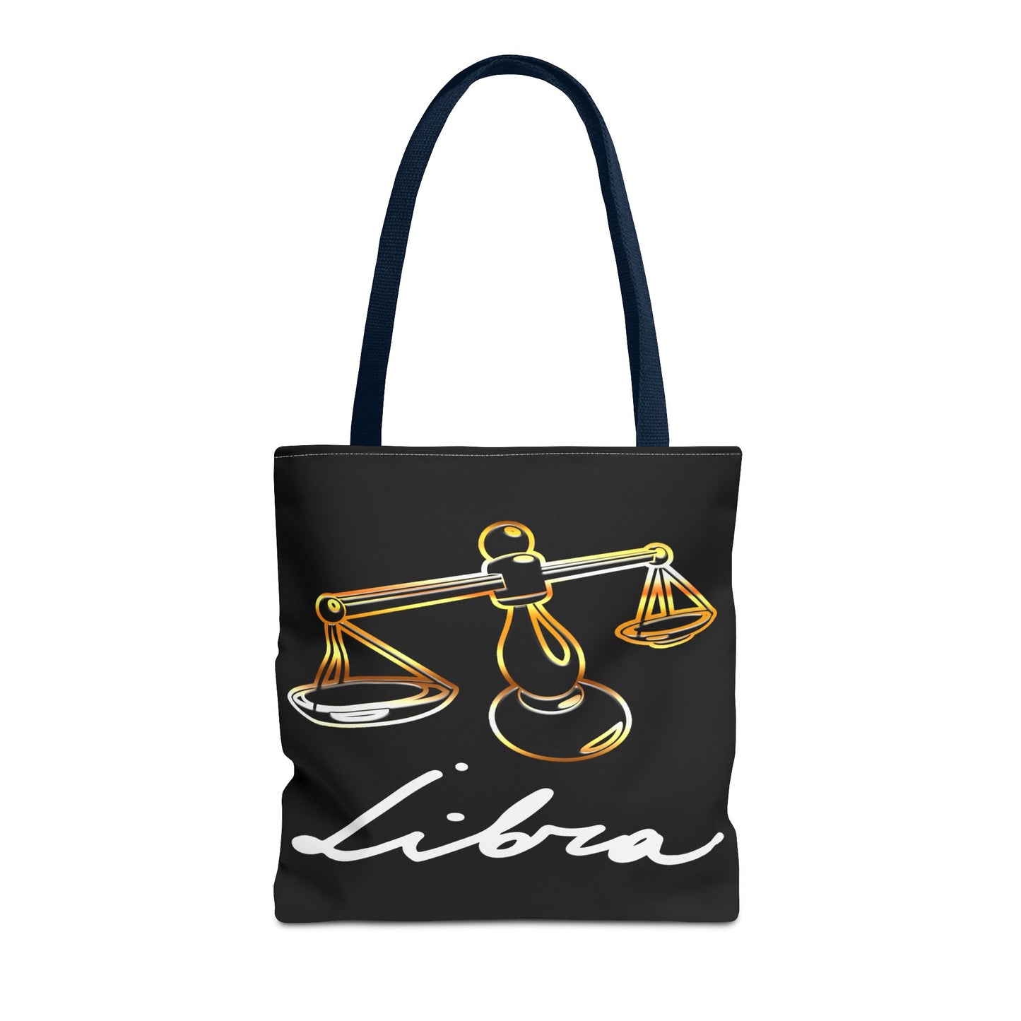 Libra Scales Black Tote Bag, 3 Sizes