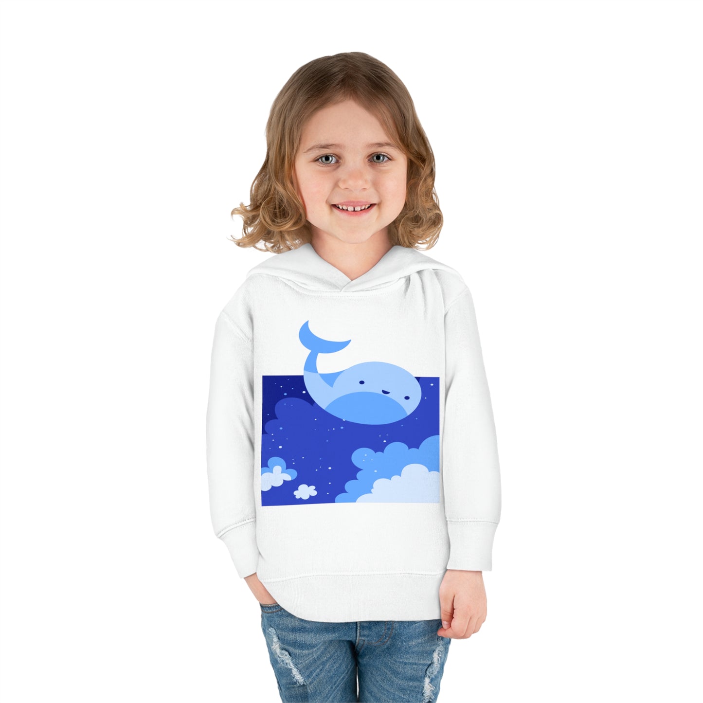 Whale Dream, Toddler Pullover Fleece Hoodie