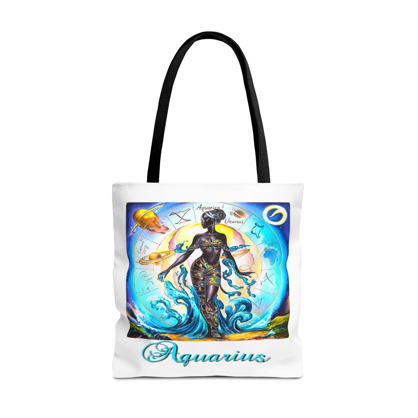 Aquarius White Tote Bag, 3 Sizes