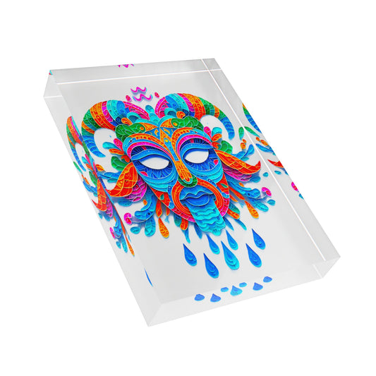 Aquarius Mask, Photo Block (White)