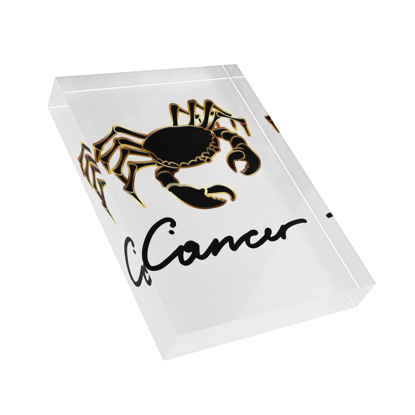 Cancer Crab Photo Block, White