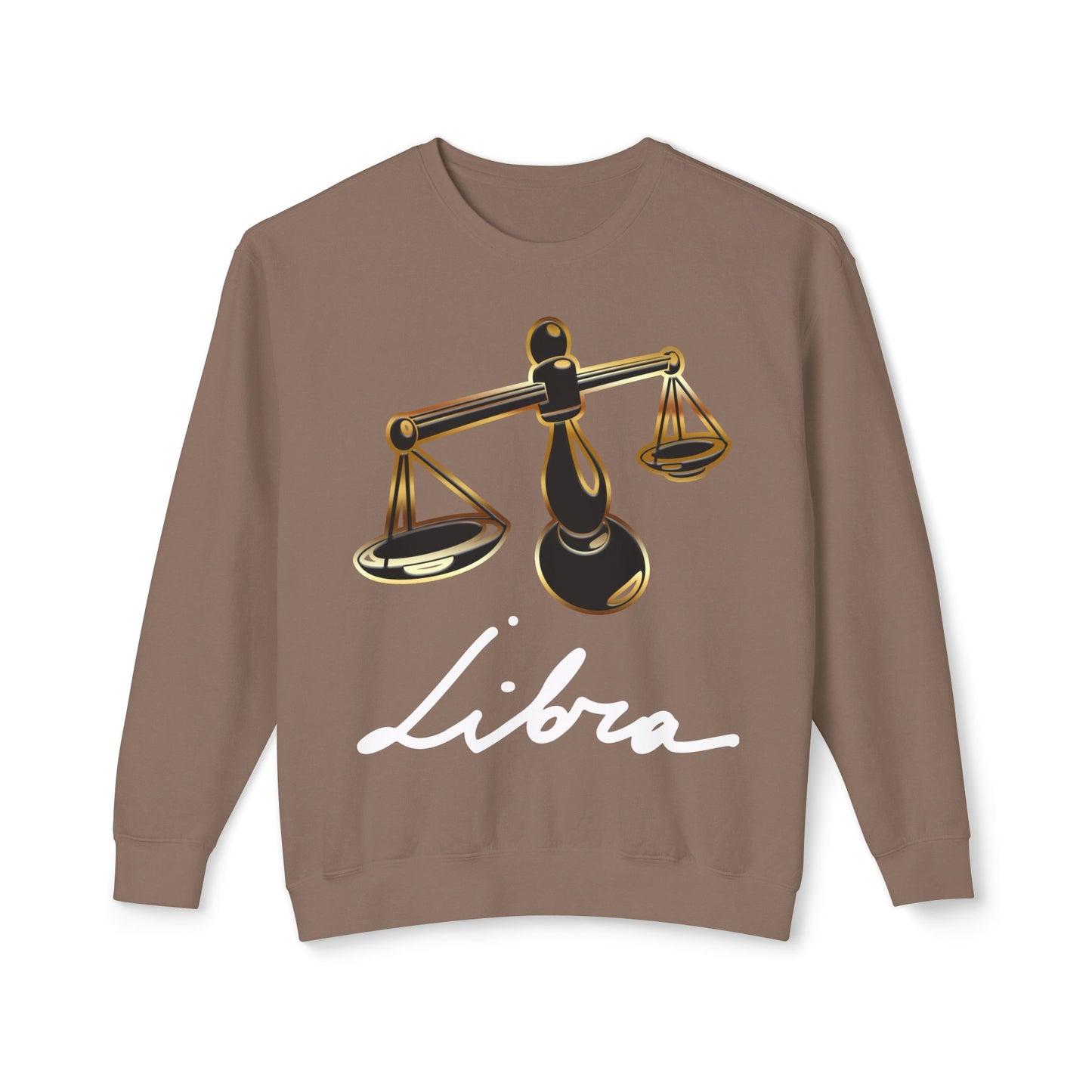 Libra Scales, Unisex Lightweight Crewneck Sweatshirt