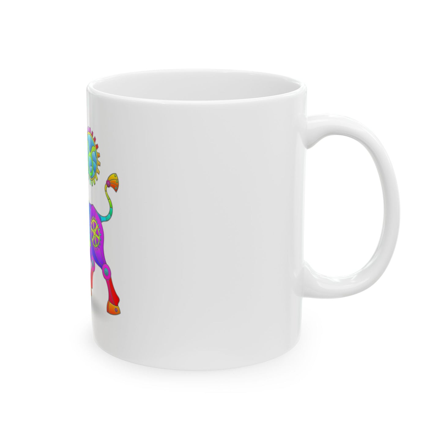 Taurus Rainbow Steampunk, Ceramic Mug (11oz, 15oz)