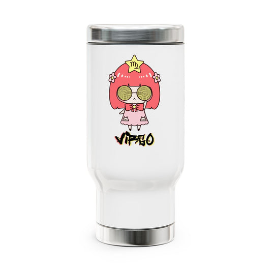 Virgo Vertigo, Stainless Steel Travel Mug with Handle, 14 oz