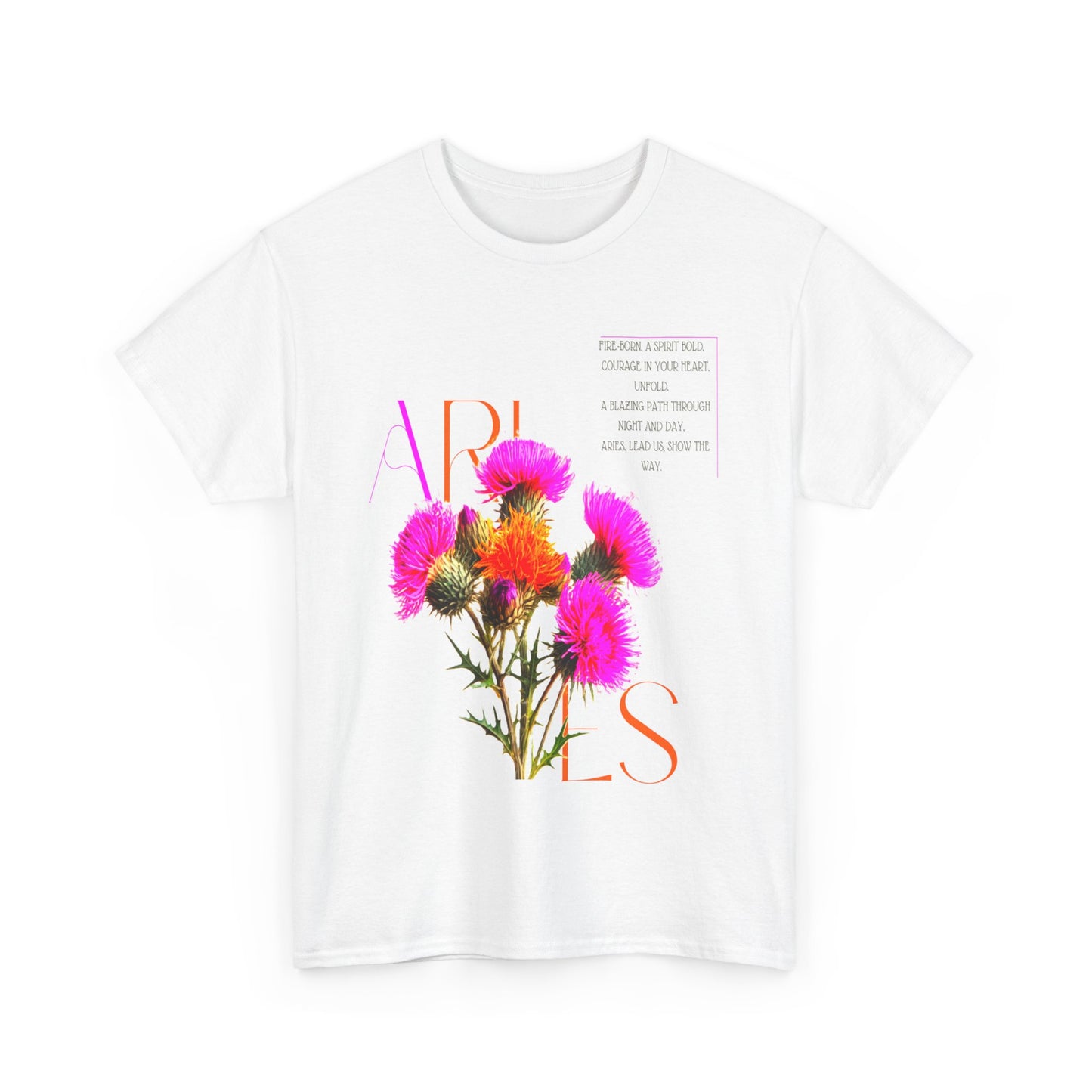 Aries Thistle, Unisex Heavy Cotton Tee