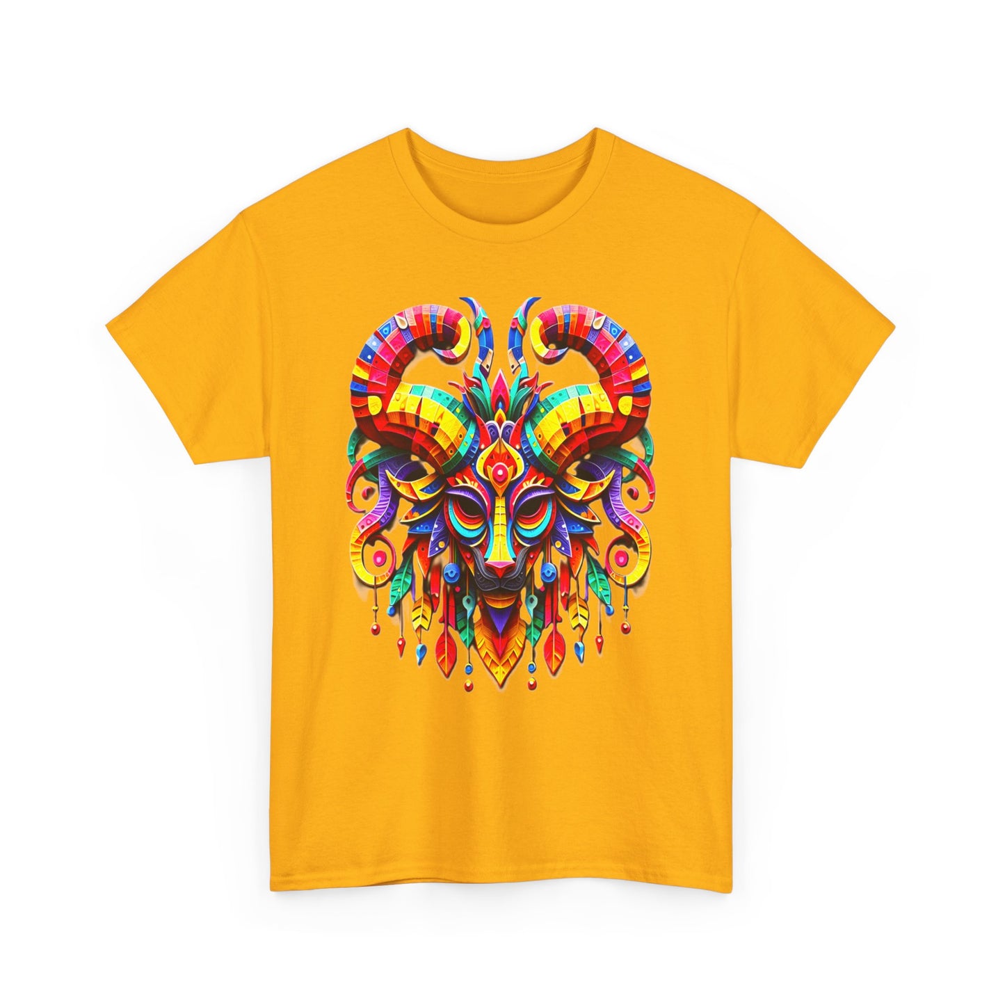 Aries Mask, Unisex Heavy Cotton Tee