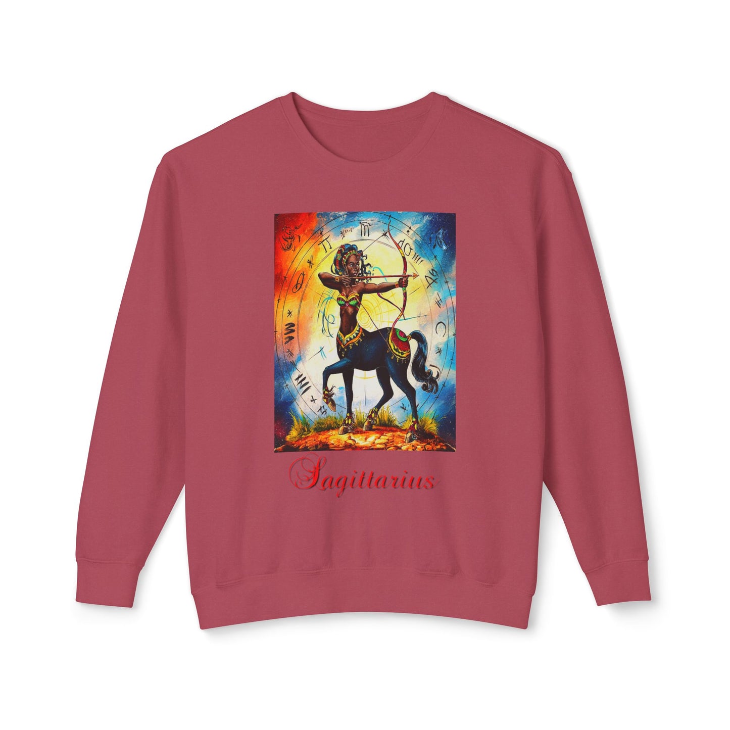 Sagittarius, Unisex Lightweight Crewneck Sweatshirt