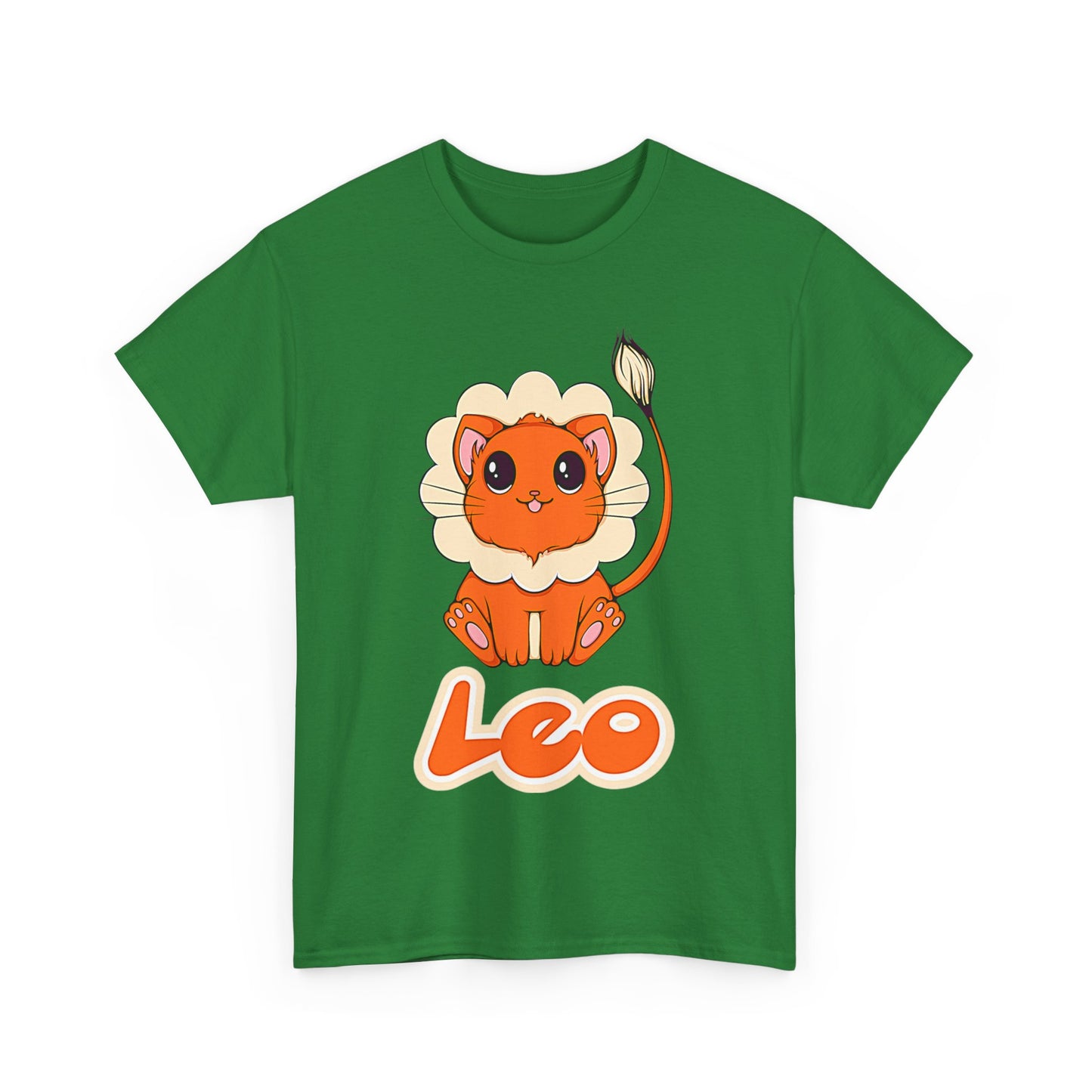 Leo Anime Cat, Unisex Heavy Cotton Tee