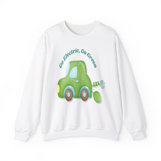 Go Electric, Go Green, Unisex Heavy Blend™ Crewneck Sweatshirt