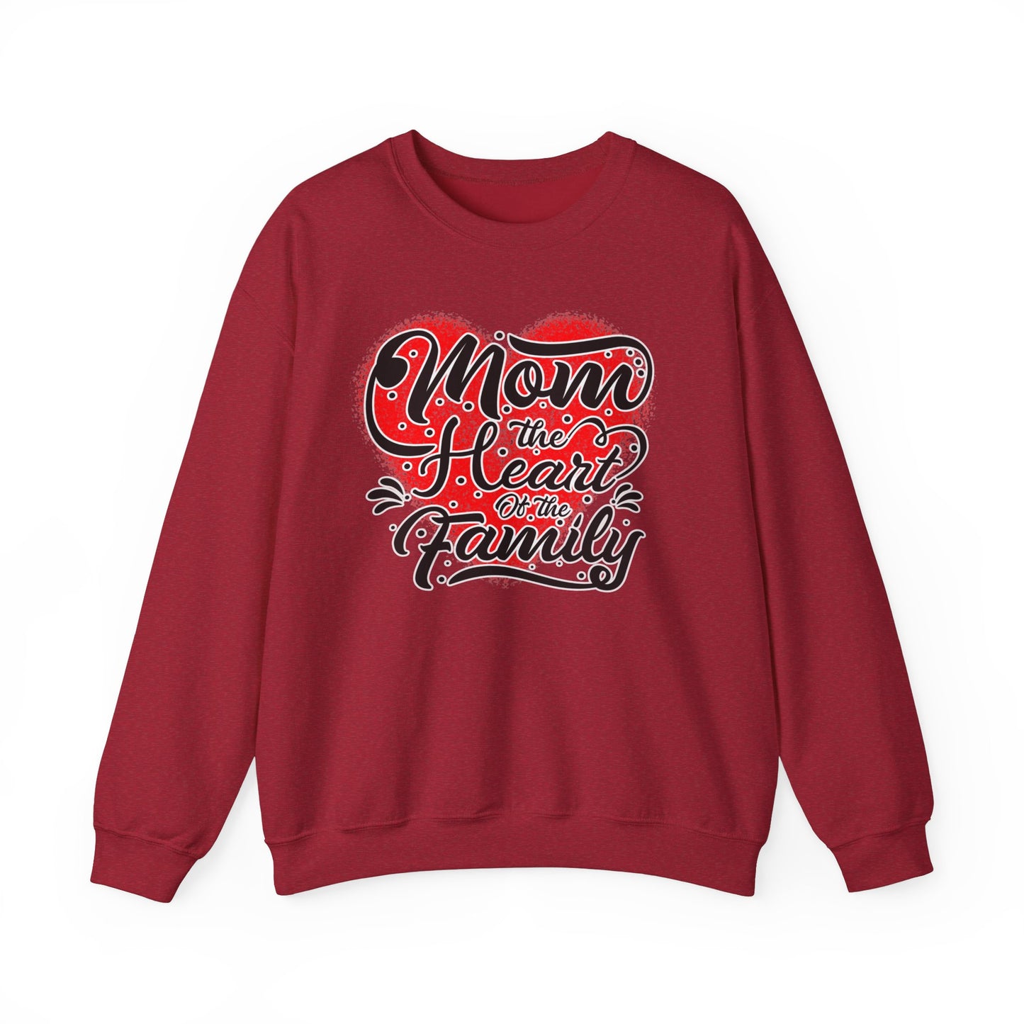 Mom, the Heart of the Family, Unisex Heavy Blend™ Crewneck Sweatshirt