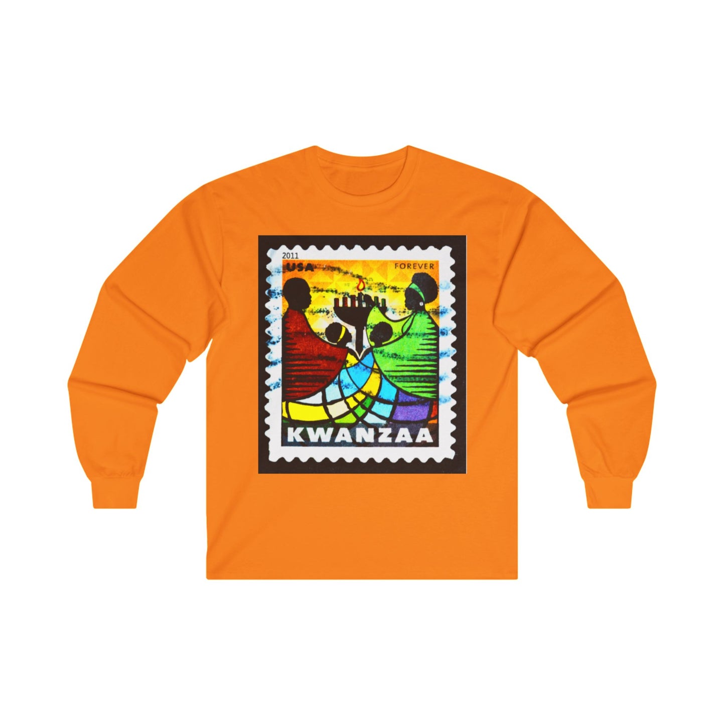 Kwanzaa Forever Stamp, Unisex Ultra Cotton Long Sleeve Tee