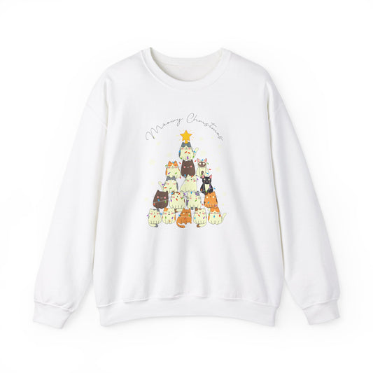 Meowy Christmas, Unisex Heavy Blend™ Crewneck Sweatshirt