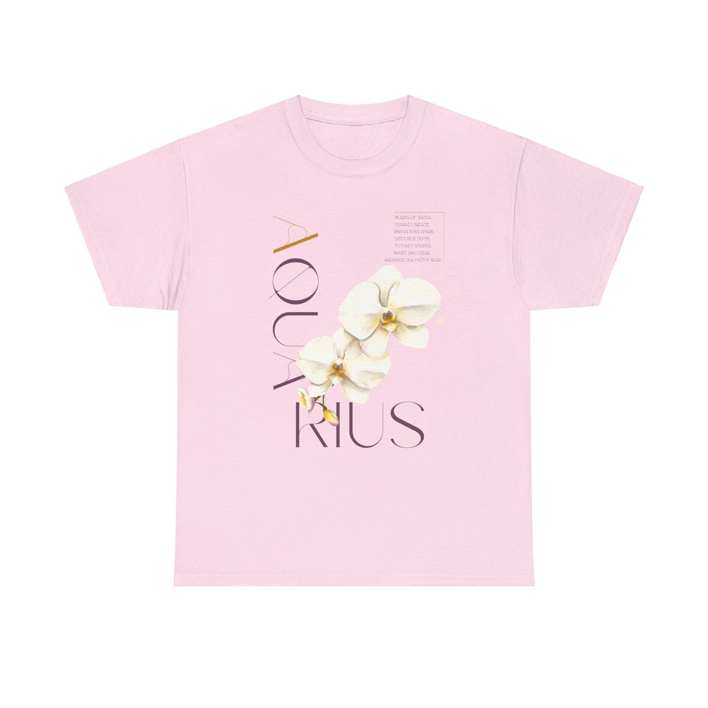 Aquarius Orchids, Unisex Heavy Cotton Tee