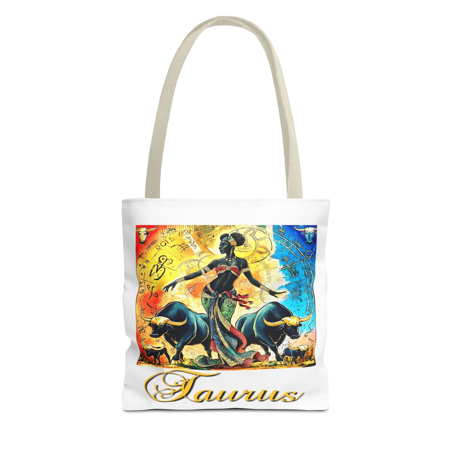 Taurus White Tote Bag, 3 Sizes