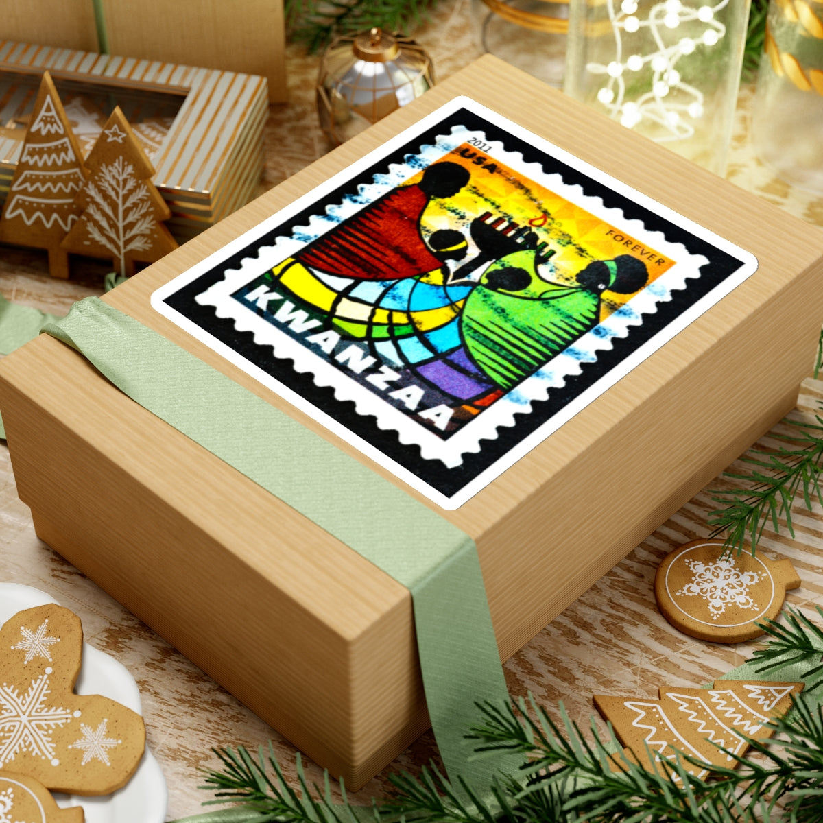 Kwanzaa Forever Stamp, Kiss-Cut Stickers