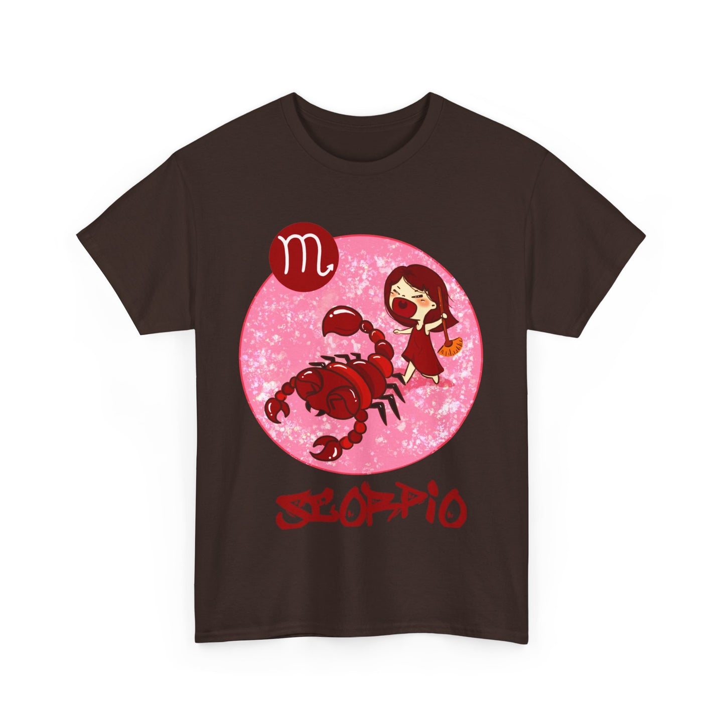 Scorpio Chibi Girl & Scorpion, Unisex Heavy Cotton Tee