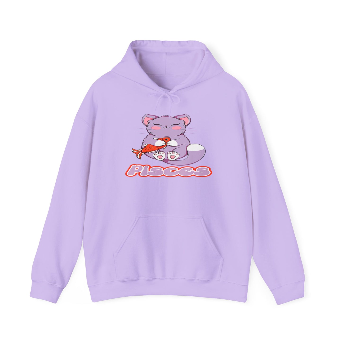 Pisces Anime Cat, Unisex Heavy Blend™ Hooded Sweatshirt