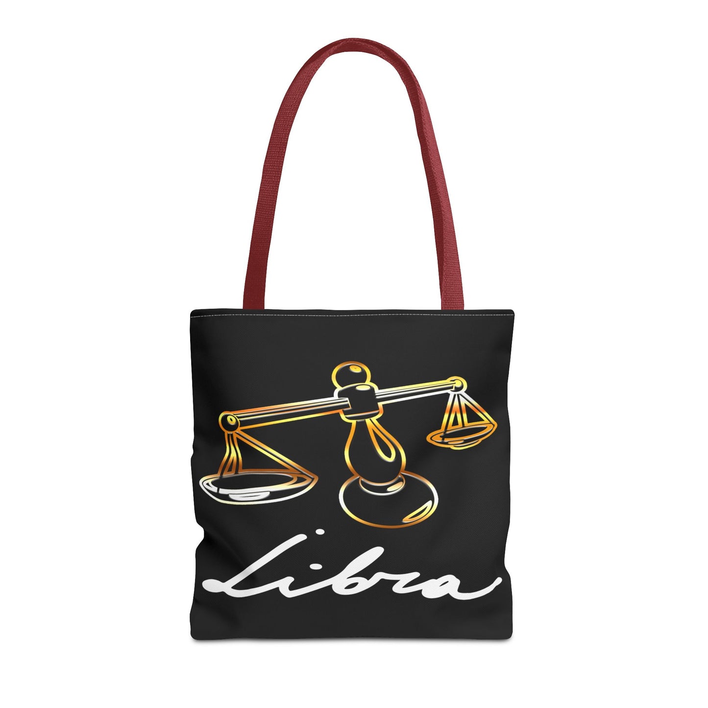 Libra Scales Black Tote Bag, 3 Sizes