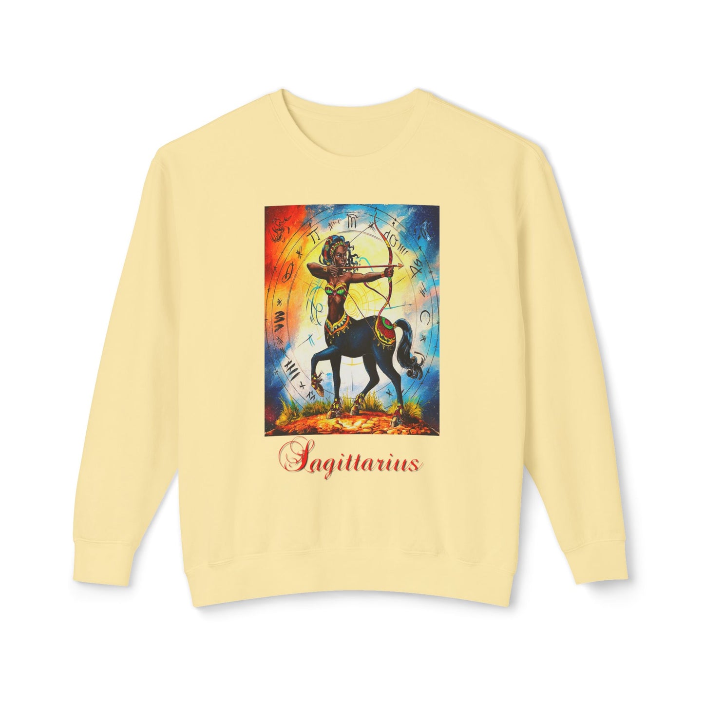 Sagittarius, Unisex Lightweight Crewneck Sweatshirt