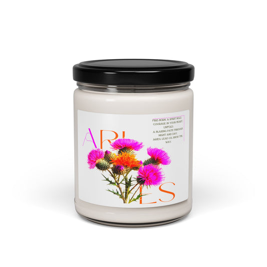 Aries Thistle Soy Candle White, 10 Scents