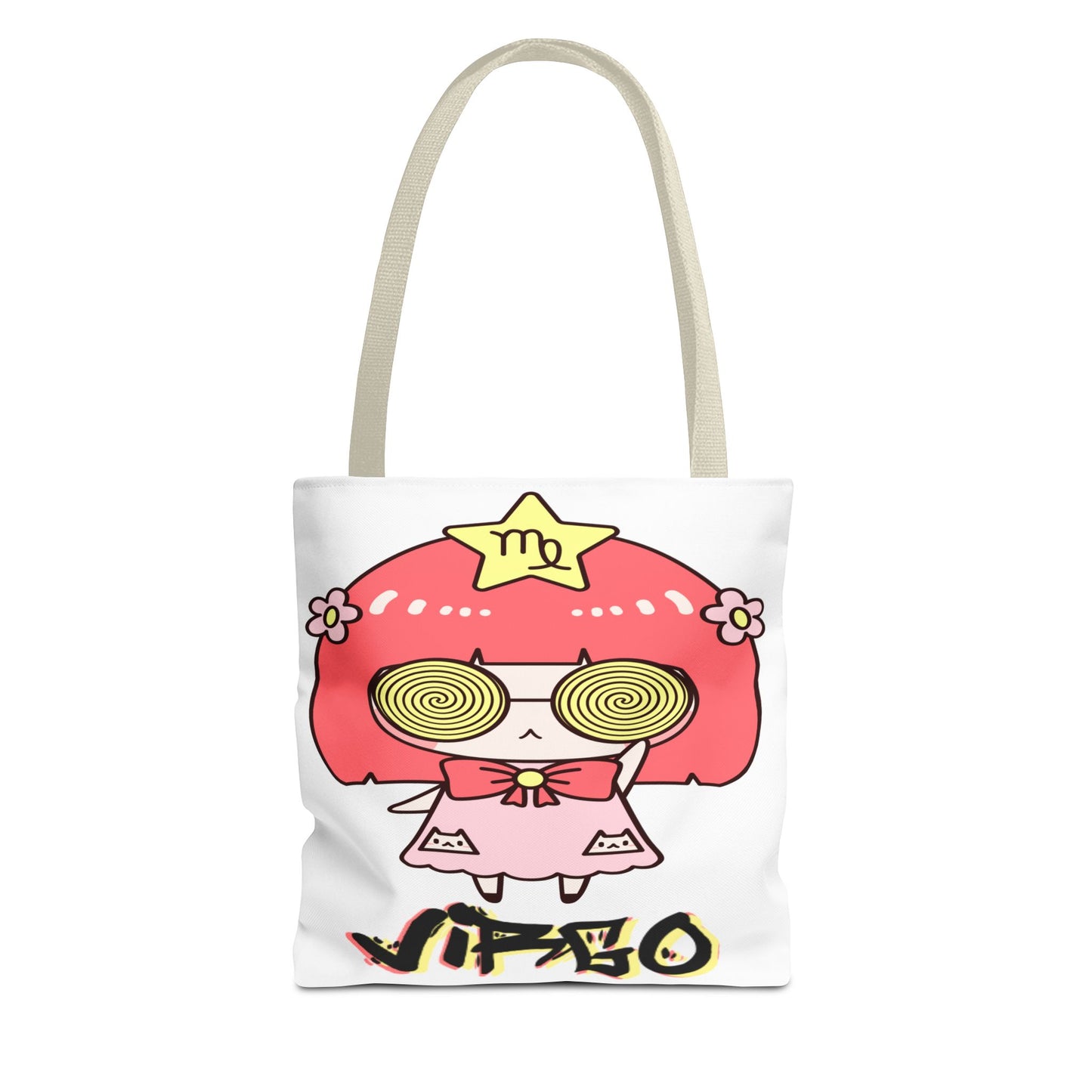 Virgo Vertigo White Tote Bag, 3 Sizes