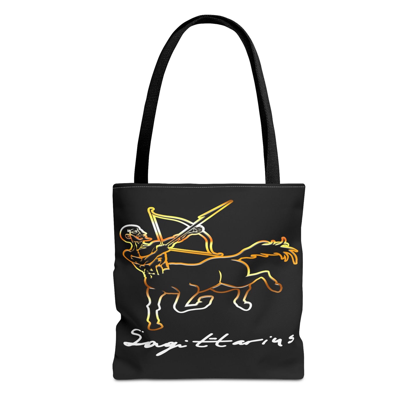 Sagittarius Centaur Archer Black Tote Bag, 3 Sizes