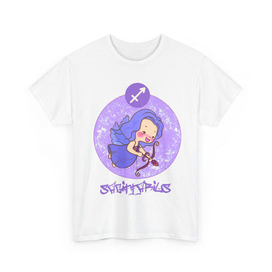 Sagittarius Chibi Archer, Unisex Heavy Cotton Tee