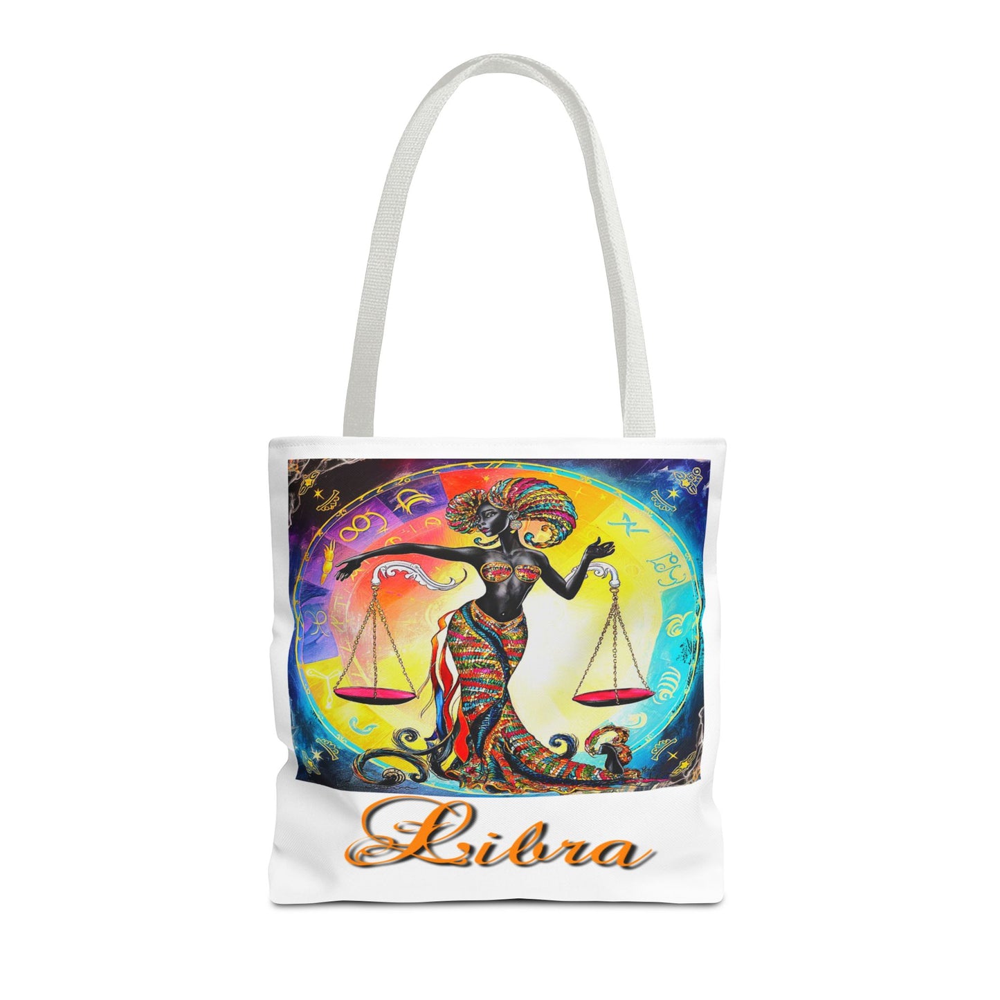 Libra White Tote Bag, 3 Sizes