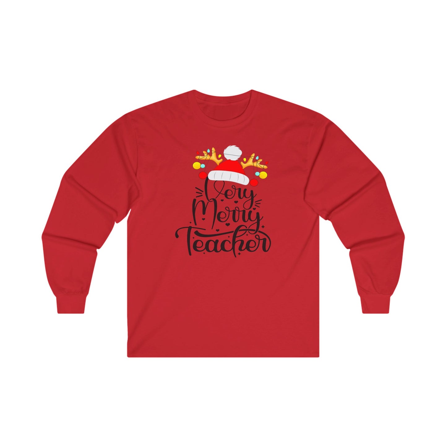 Very Merry Teacher, Unisex Ultra Cotton Long Sleeve Tee