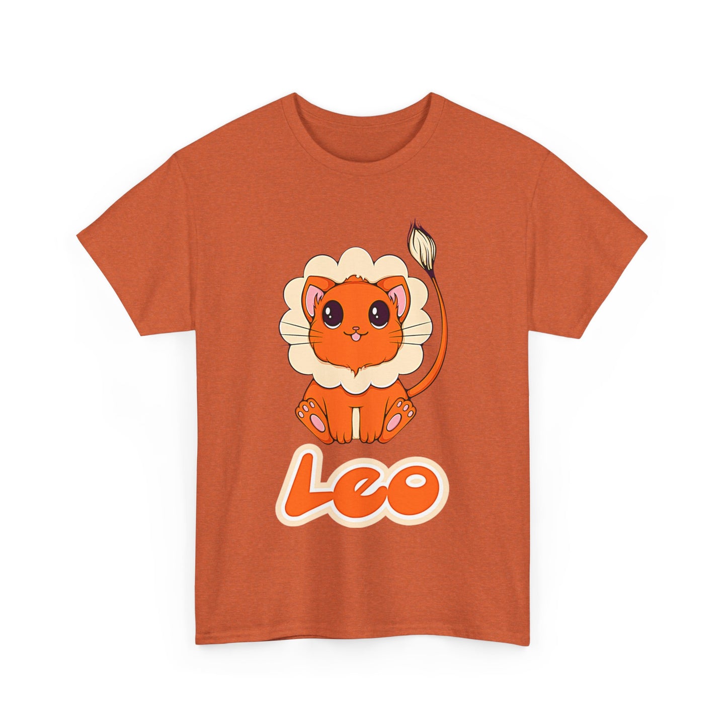 Leo Anime Cat, Unisex Heavy Cotton Tee