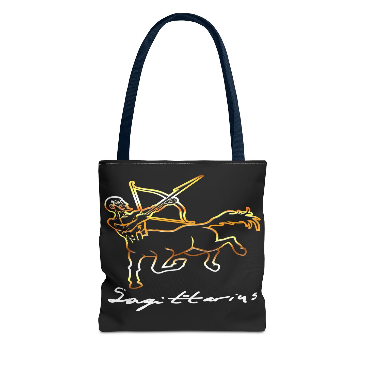 Sagittarius Centaur Archer Black Tote Bag, 3 Sizes