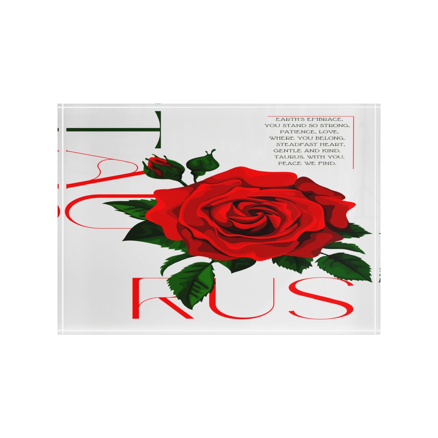 Taurus Rose, Photo Block (White)