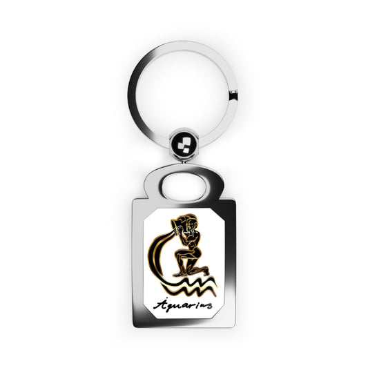 Aquarius Water Bearer, Rectangle Photo Keyring