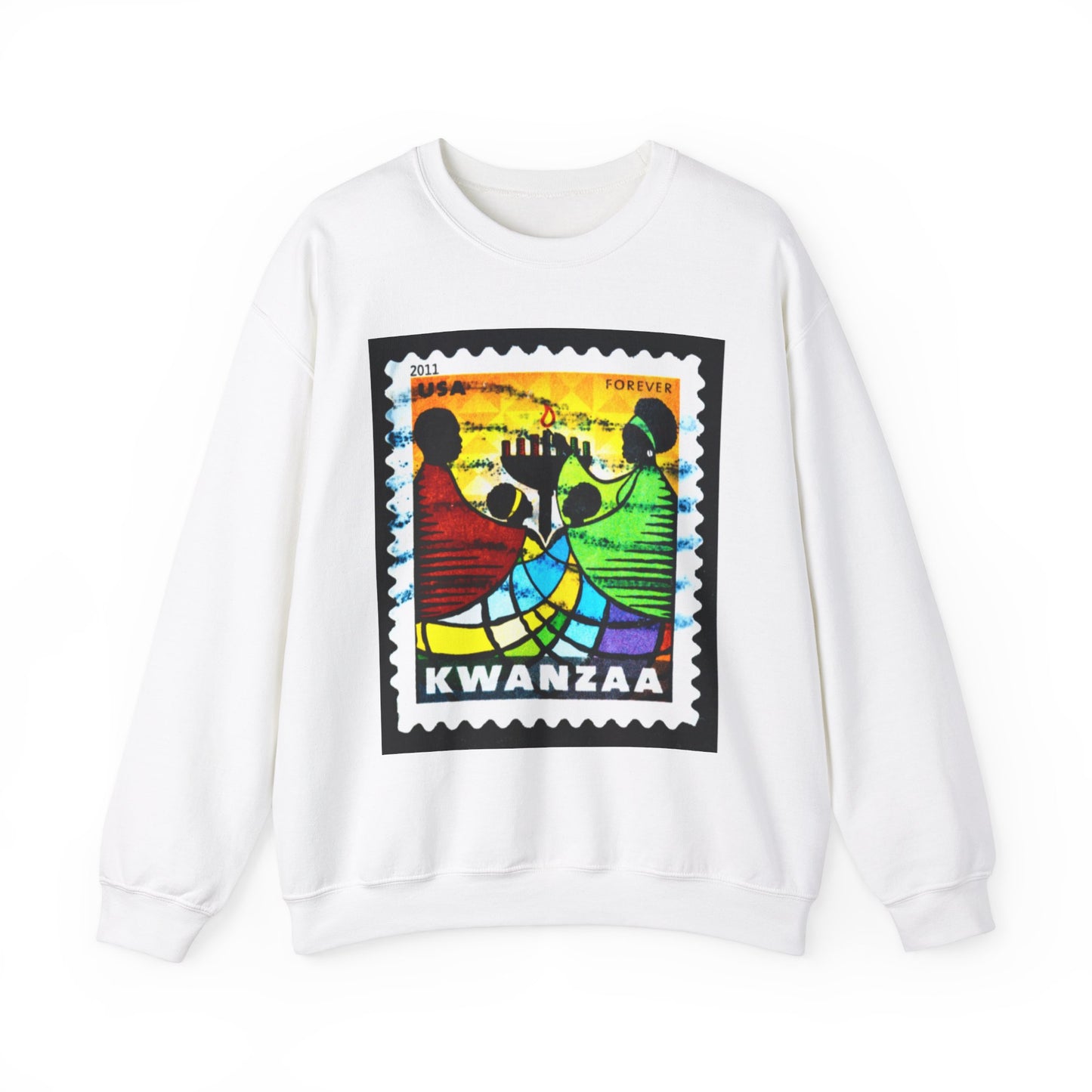 Kwanzaa Forever Stamp, Unisex Heavy Blend™ Crewneck Sweatshirt