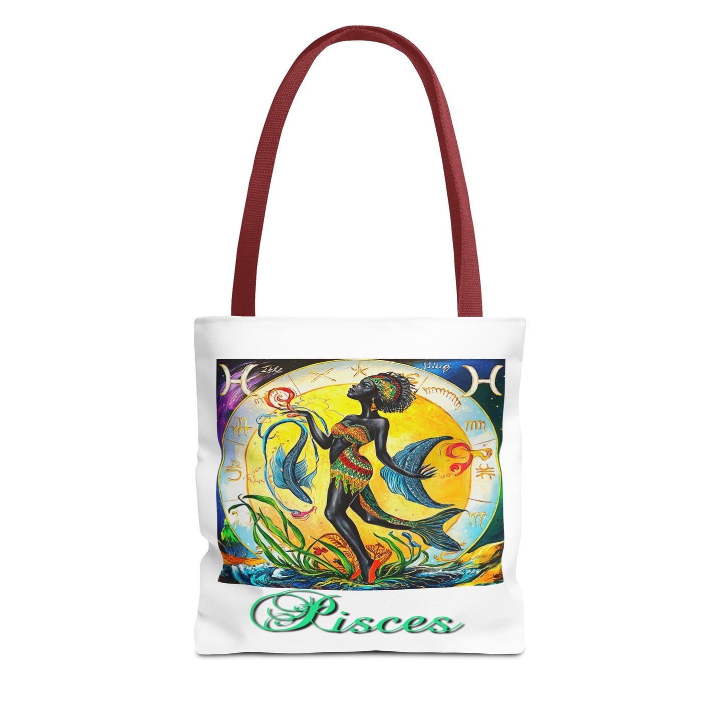 Pisces White Tote Bag, 3 Sizes