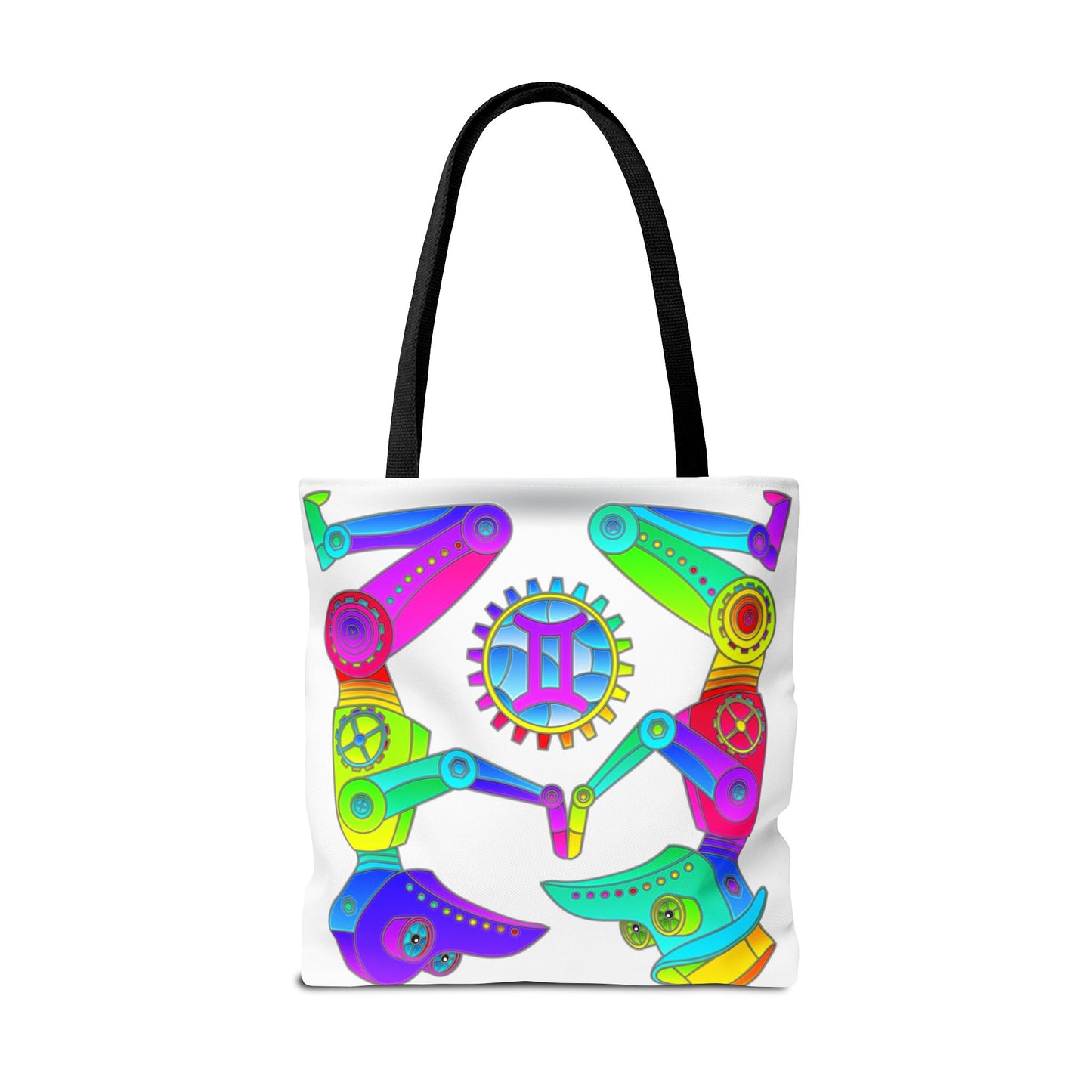 Gemini Rainbow Steampunk, White Tote Bag