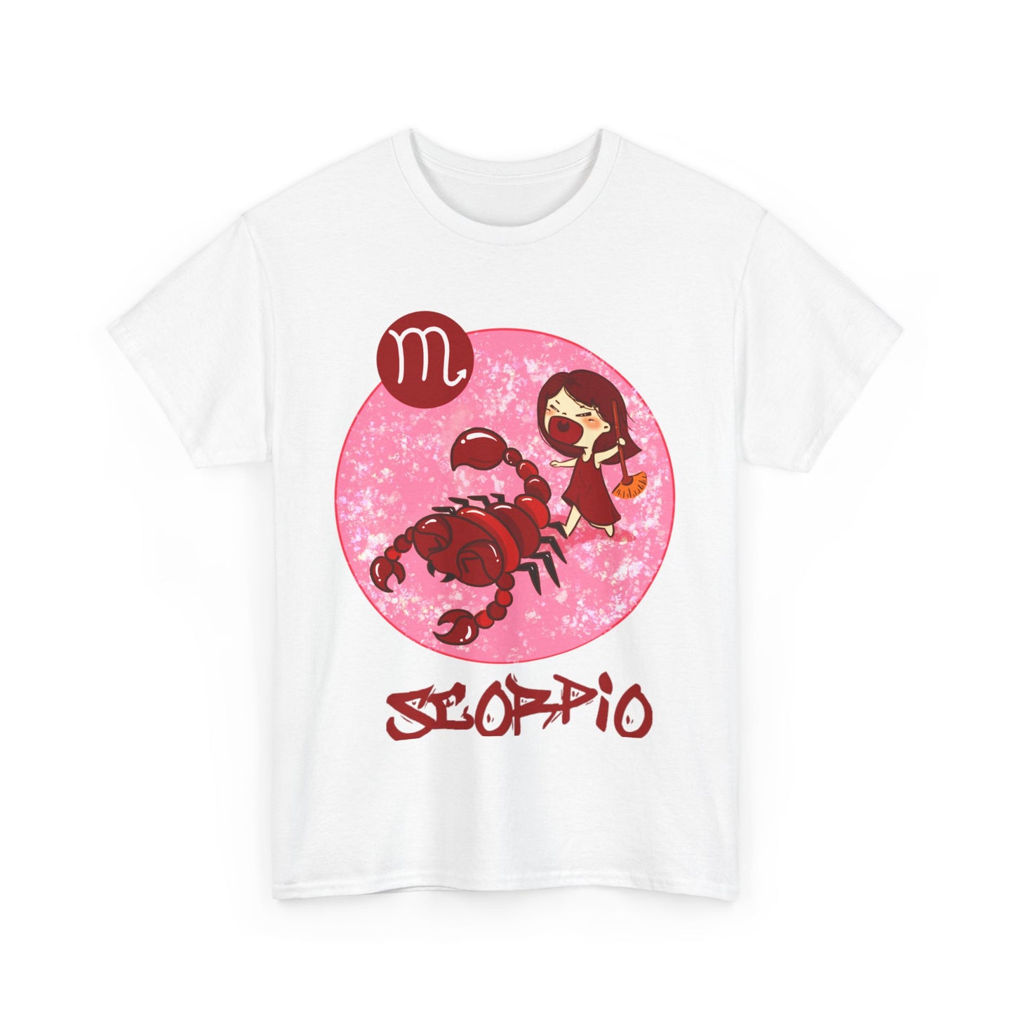 Scorpio Chibi Girl & Scorpion, Unisex Heavy Cotton Tee