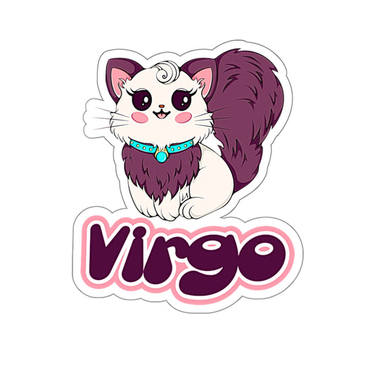 Virgo Anime Cat, Kiss-Cut Stickers