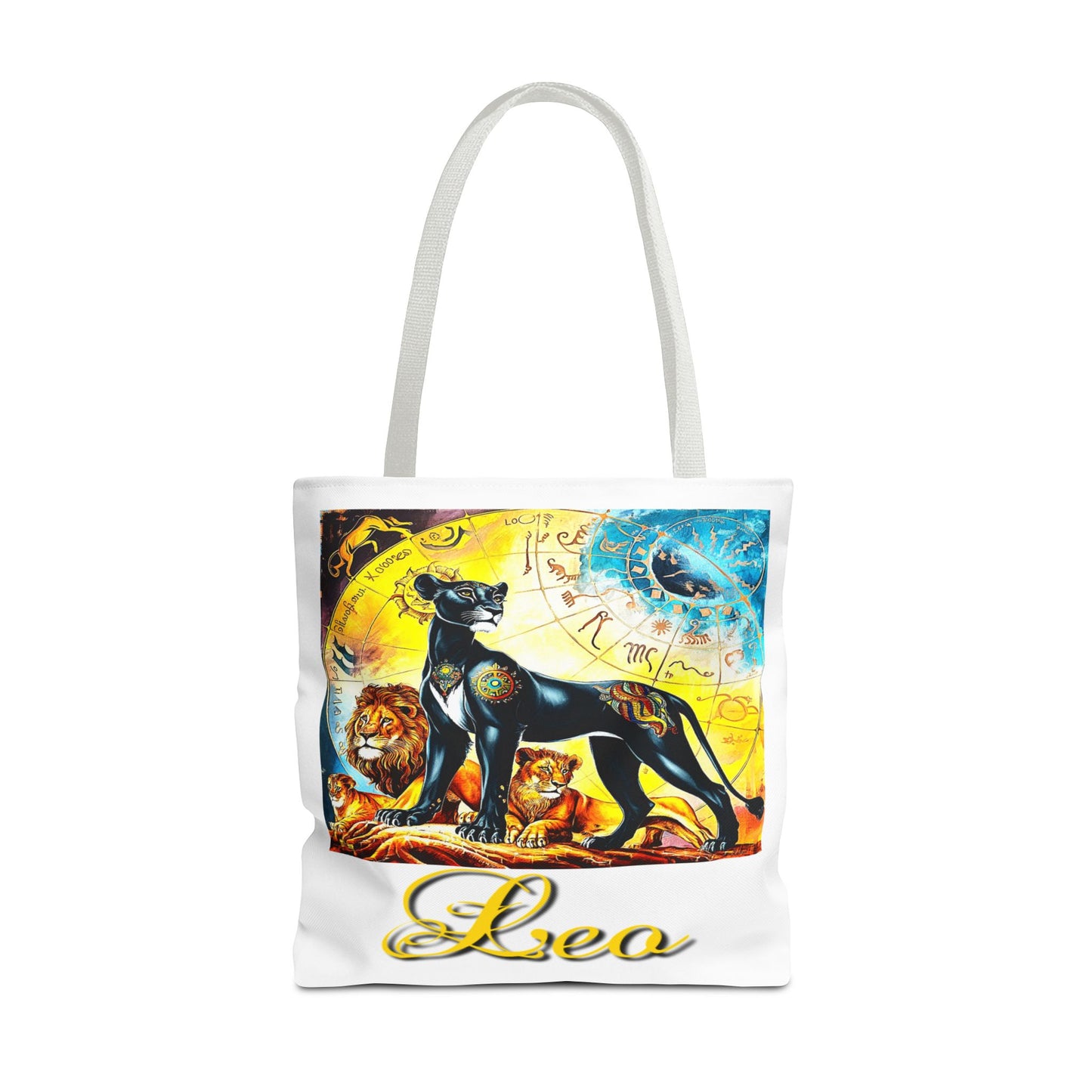 Leo White Tote Bag, 3 Sizes