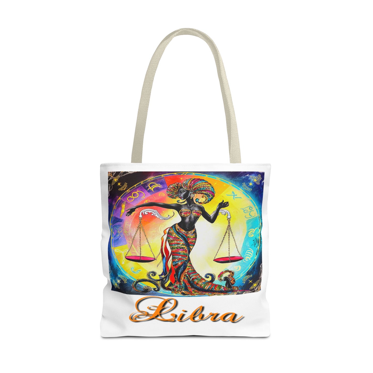 Libra White Tote Bag, 3 Sizes