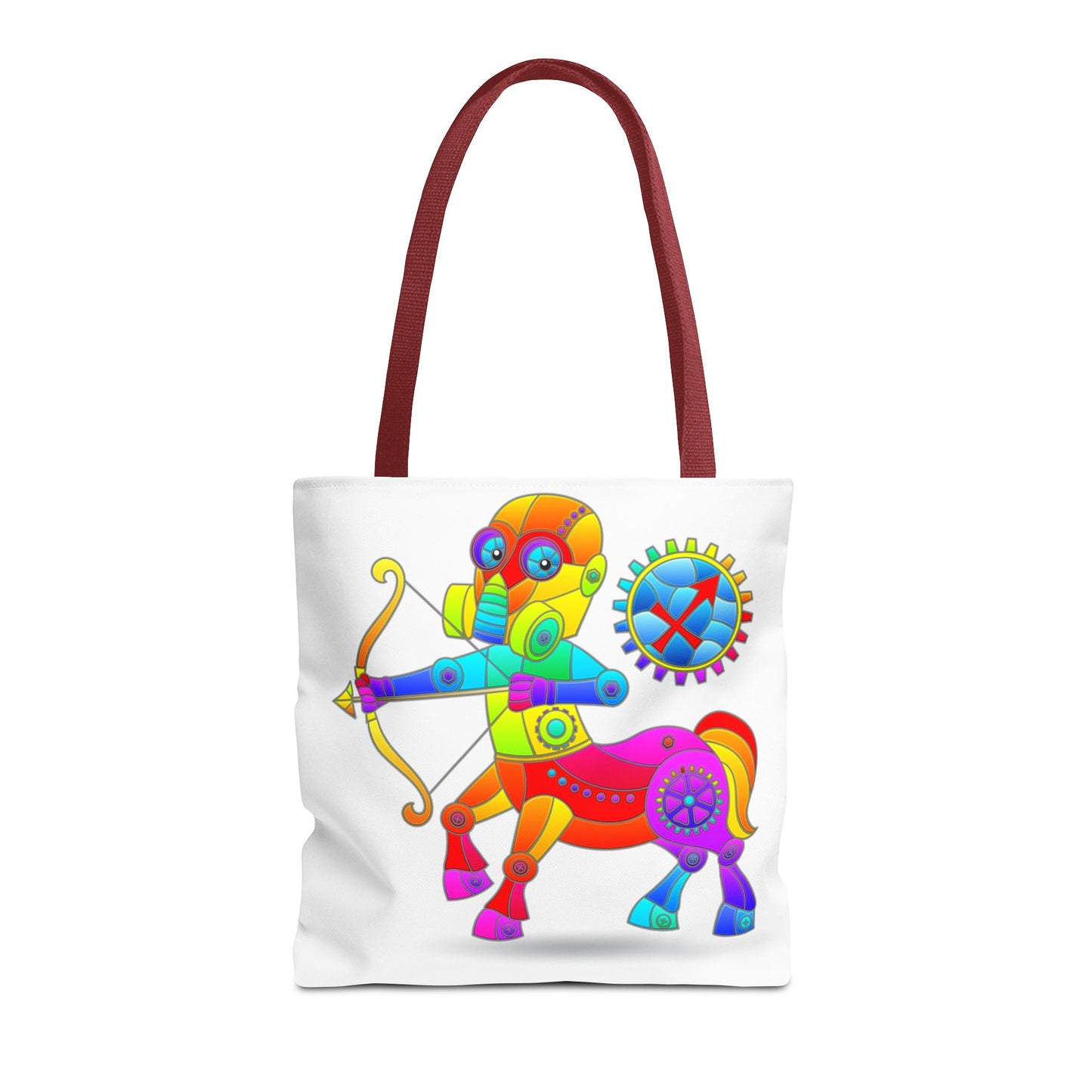 Sagittarius Rainbow Steampunk, White Tote Bag