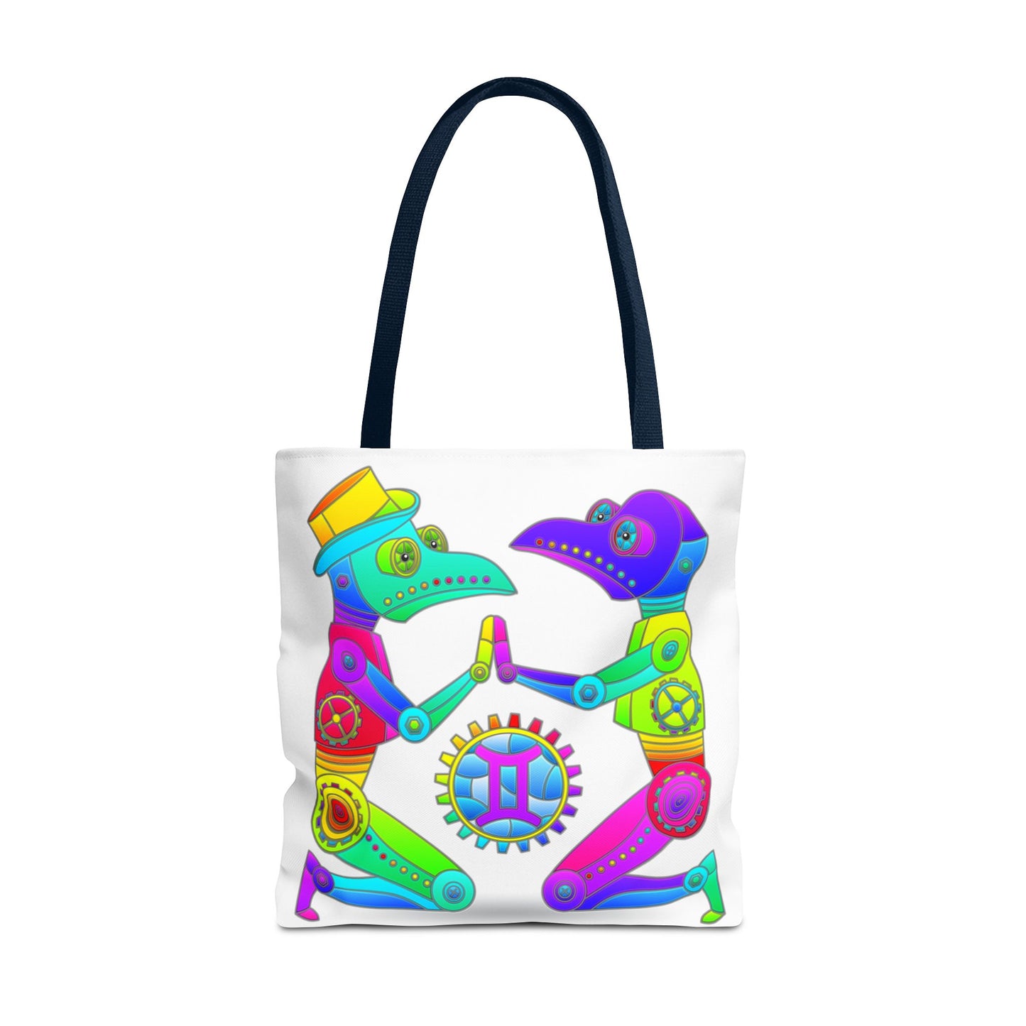 Gemini Rainbow Steampunk, White Tote Bag